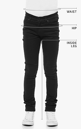 Boys 3-16 years denim sizing