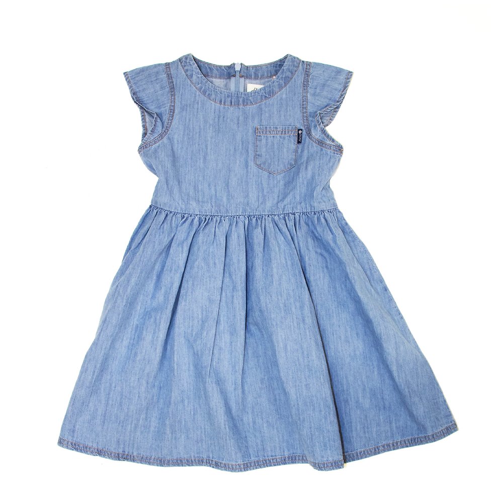 Image of Riders By Lee Blue Chambray BABYDOLL DRESS // BLUE CHAMBRAY
