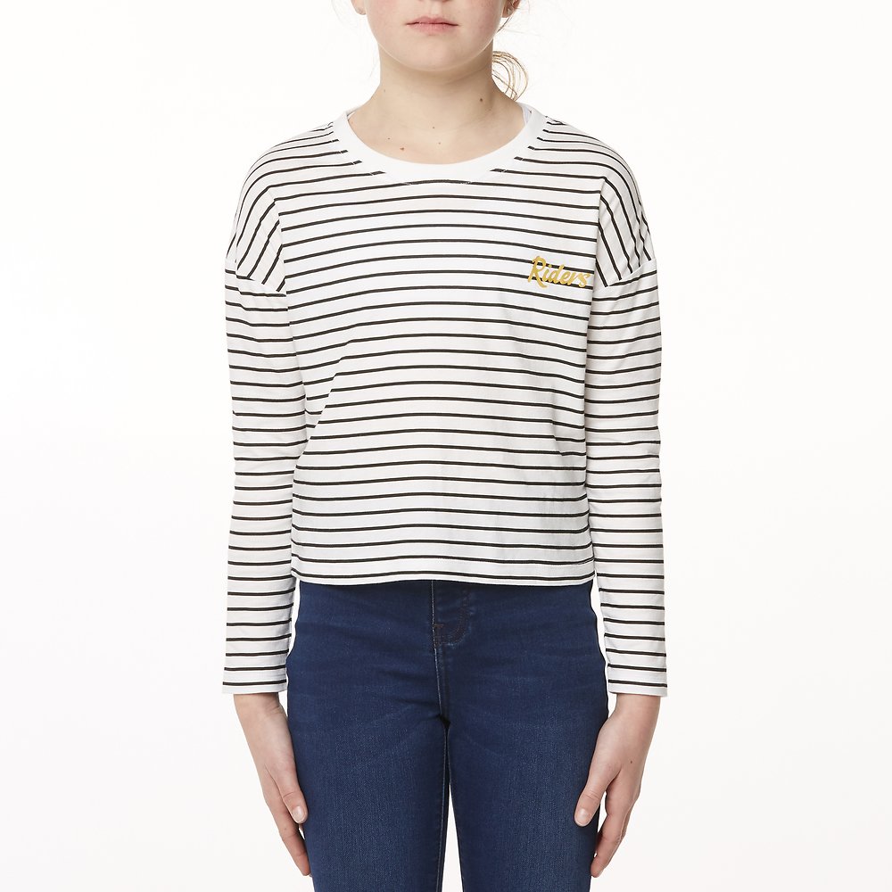 Image of Riders By Lee Breton Stripe THE CROP LS TEE // BRETON STRIPE