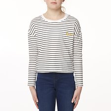 Image of Riders By Lee Breton Stripe THE CROP LS TEE // BRETON STRIPE