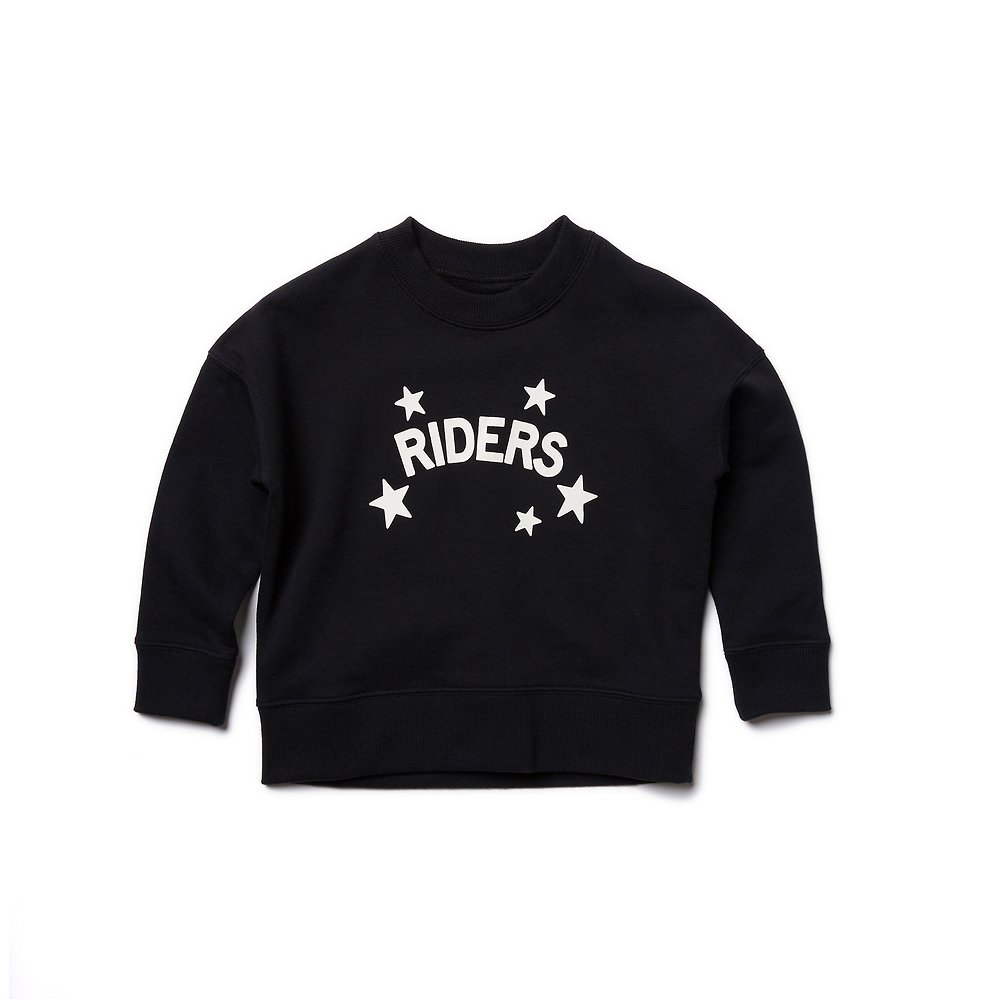 Image of Riders By Lee Black Coal THE CROP SWEAT SHINE BRIGHT // BLACK COAL